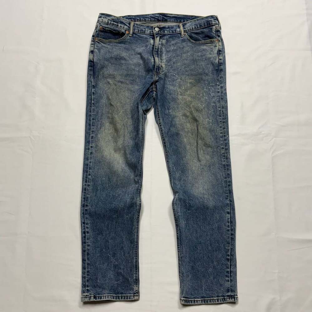 Levi's 541 Jeans Size W38 L34 Blue Acid Wash Straight Denim Pants